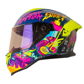 Casco Shaft 598 Gtr Abracadabra Azul Oscuro Fucsia Visor Iridium Morado